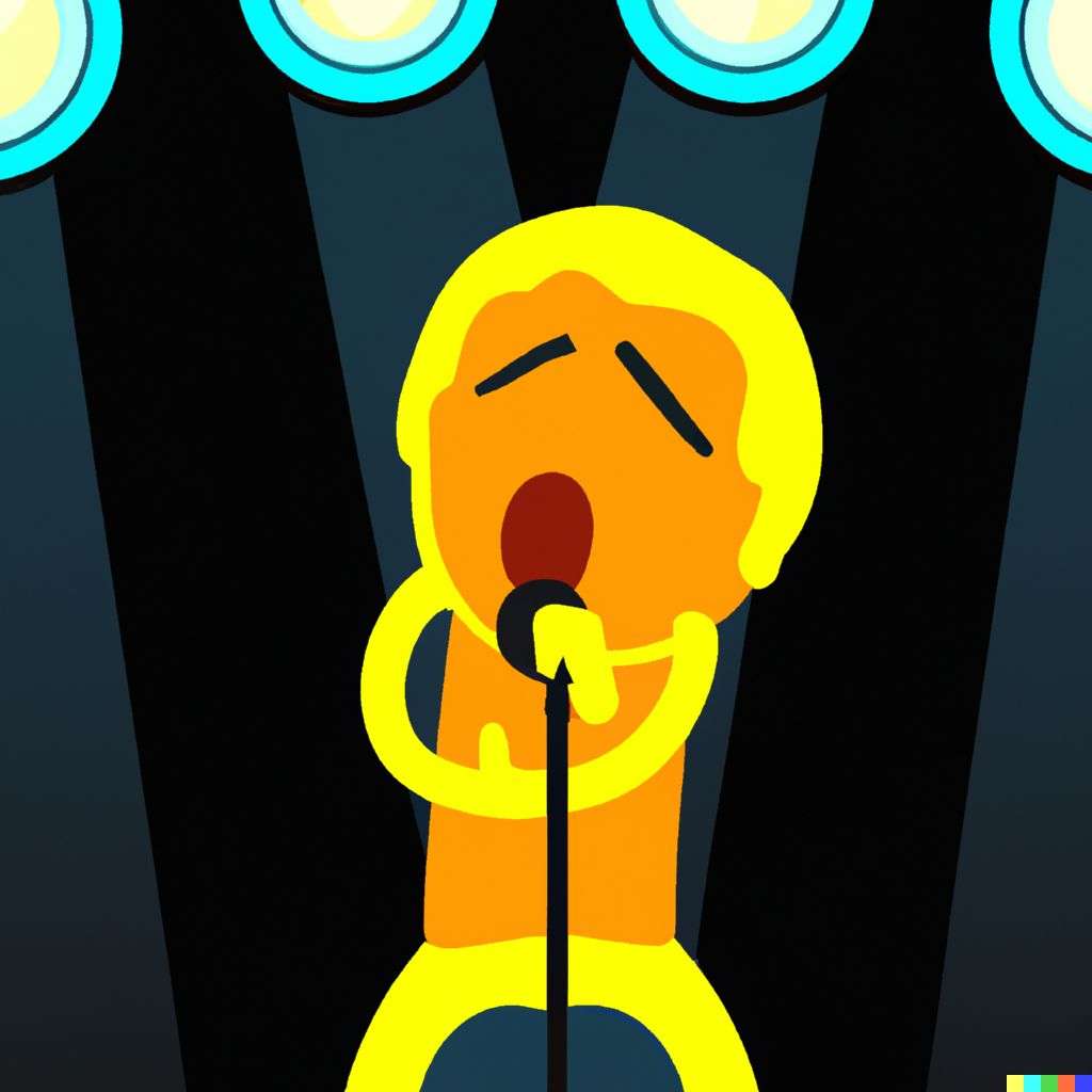a representation of anxiety at a music concert
